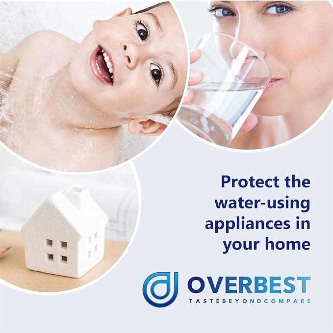 Overbest FXHSC 10" x 4.5" Whole House Water Filter, Replacement for GE FXHSC, Culligan R50-BBSA, Pentek R50-BB and DuPont WFHDC3001, American Plumber W50PEHD, GXWH40L (3 Pack)