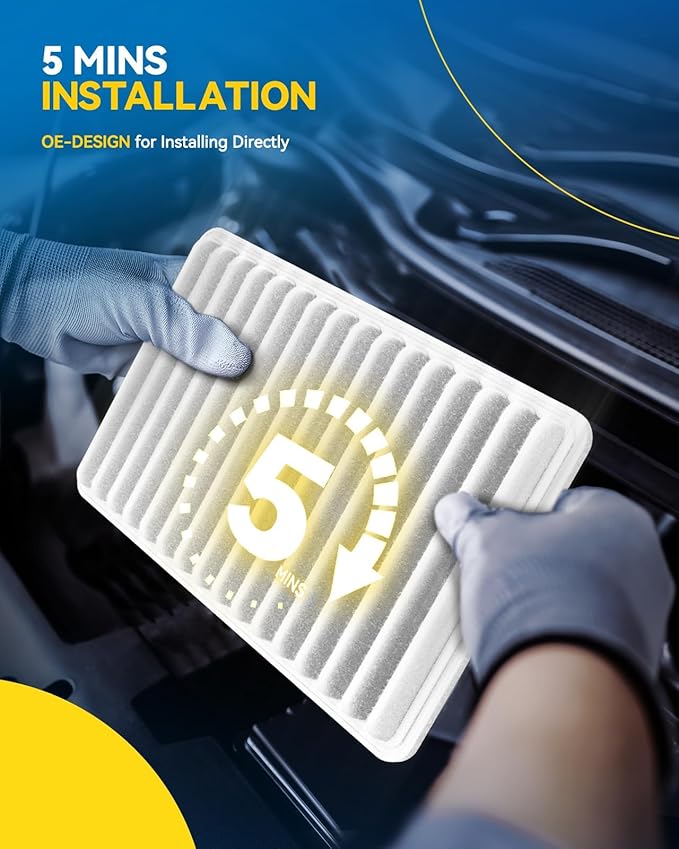 PHILTOP Engine Air Filter CA9360 Replacement for Toyota Camry 2002-2011, Sienna 2004-2010, Highlander 2001-2007/2009-2013, Solara 2004-2008 & Lexus ES300 2002-2003, ES330 2004-2006, RX330, RX350