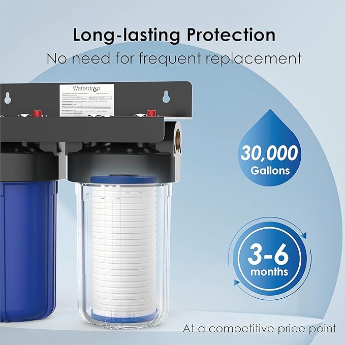 Waterdrop AP810 Whole House Water Filter Replacement for 3M® Aqua-Pure AP810, AP801, AP811, Whirlpool® WHKF-GD25BB, WHKF-DWHBB, 10" x 4.5", 1 Pack