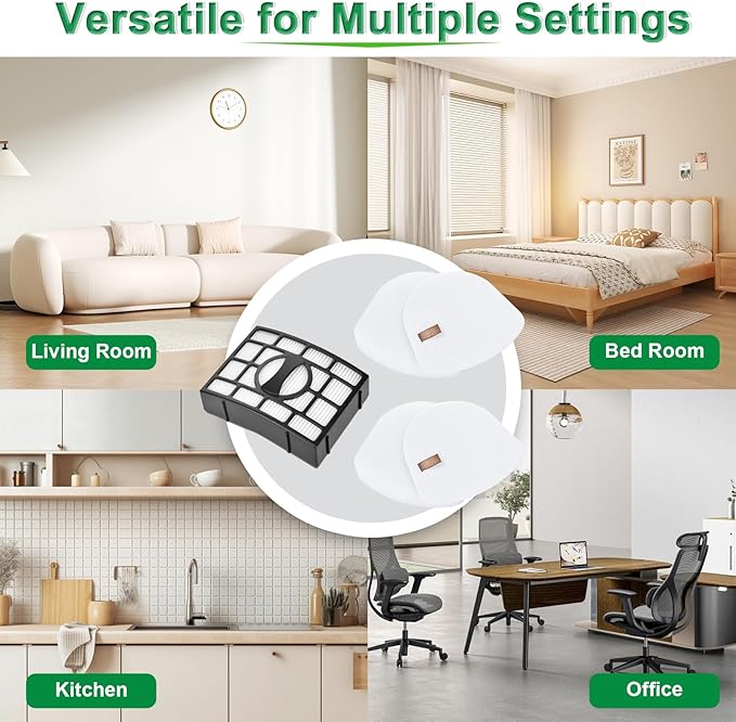 1+2 Pack Filter Replacement for Shark UV730 ZU561 UV725 CU530 UV650 ZU560 ZU562 ZU572 ZD201 ZD400 Navigator Rotator Lift-Away Upright Vacuum, Part XFFK560 & XHEPA560, XFFKZD400 & XHFZD400