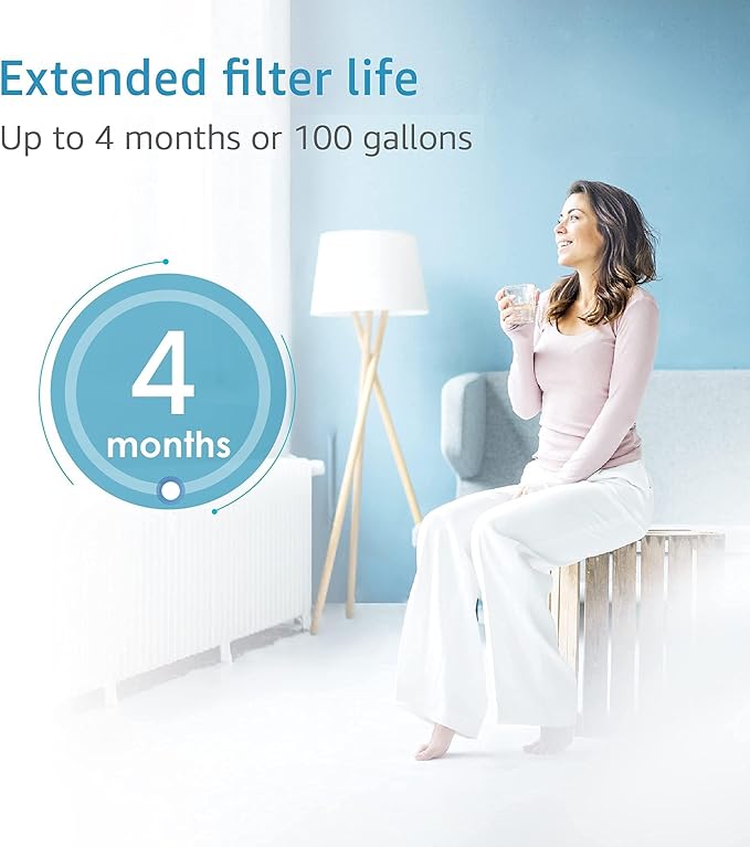 AQUA CREST Faucet Water Filter, Replacement for Brita® Filter, Brita® Faucet 36311 On Tap Water Filtration System, FR-200, FF-100 Replacement Filter, White (3 Packs)