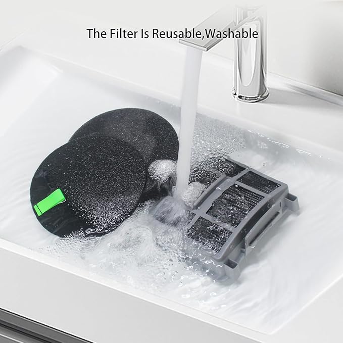 Replacement Filter Compatible with Bissell 39883 3404 3774F 3415 3418 3402 3774 3774G 3775 3409 Pet Hair Eraser Turbo Lift-Off Vacuum, Parts 1635630,1635629