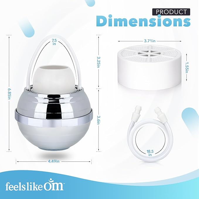 Advanced Bathtub Water Filter - 10-Stage Filtration - Bath Filter for Tub Faucet - Bath Filter Reduces Chlorine & Heavy Metals, Balances pH, Infuses Vitamin C - BPA-Free - Easy Install