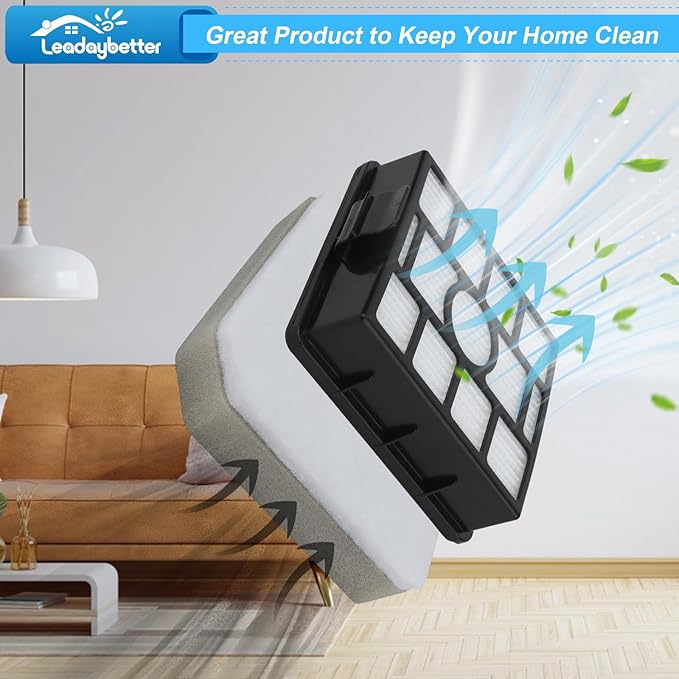 Leadaybetter BU3523 BU3521 BU3120 Detect Filter Replacement Compatible with Shark Clean Lightweight, Clean and Empty Cordless Stick Vacuum Cleaner, Compare to Part XPRFIW1000, XFBU3000