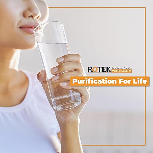 Rotek Water Systems Whole House Water Filtration System | 2-Stage Water Filter System | SED & KDF| Clean Drinking Water | Sediment & Carbon Filter | 20 Inch
