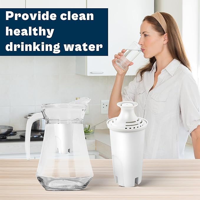 Replacement for Brita Water Filter Pitchers Dispensers, Classic 35557, Ob03, Mavea 107007- BPA-Free, Reduce Tds - 6 Filters for Pitchers- by TOMOON
