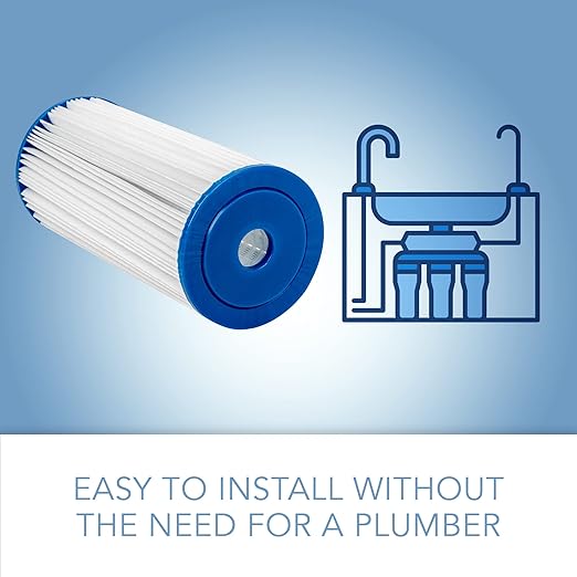 CFS – 10" x 4.5" 30 Micron Compatible Water Filters for HDX HDX4PF4 Pleated High Flow Whole House Filter, Reduces Sediment, 2-Pack