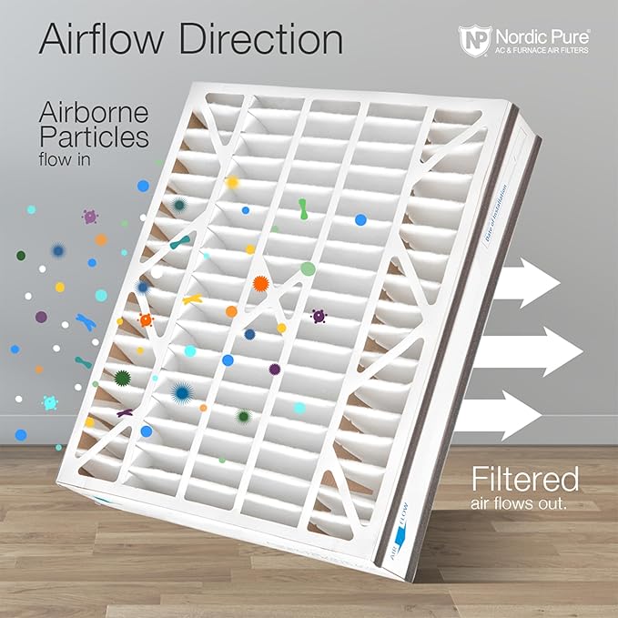 Nordic Pure 20x25x5 (19_3/4 x 24_1/4 x 4_7/8) Air Bear AC Filter Replacement MERV 14 Plus Carbon 4 Pack