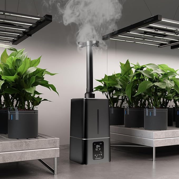 AC Infinity CLOUDFORGE T7, Plant Humidifier 15L with VPD Humidity Controls, 10-Level Precision Vaporizer, Extendable Hose, Targeting Pipe, and No-Leak Seal for Grow Tents