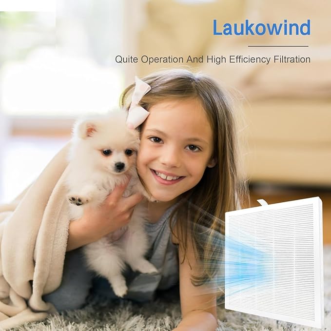 2 Pack E-300L Replacement Filter Compatible with MOOKA E-300L Air Purifier for Large Room, 3-in-1 Filtration System, H13 True Filter