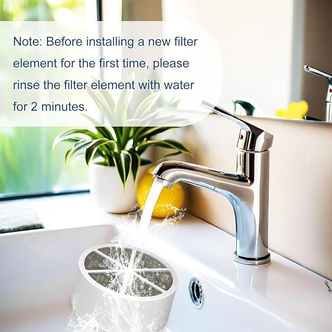 AWO 2 PACK Replacement Bathtub Water Filter for Tub Compatible with Fitespot,SHLLKTTRY,JUSTOWE,NIROKET,CUOLL Bath Filter,Multi Stage Filter for Softer Skin & Hair Reduces Chlorine & Harmful Substance