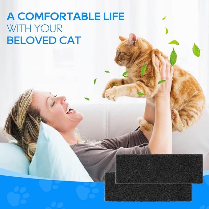 12 Pack Carbon Filters Compatible with Litter-Robot 3, Activated Carbon Litter Box Filter Compatible with Litter-Robot 3 Self Cleaning Cat Litter Box Filters, Accessories Replacement
