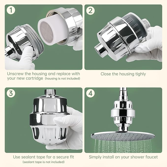 Universal Shower Filter Replacement Cartridge, 9 Pack 20 Stage Shower Head Filter for Hard Water, Microporous Pressurization High output Water Filter Compatible Similar Design, 10000 Gallons 3 Month