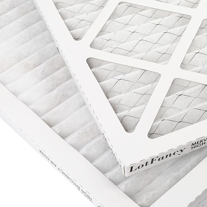 LotFancy 20x20x1 Air Filter, 4 Pack MERV 8 Pleated Furnace Air Filters Replacement for HVAC (Actual Size: 19.75"x19.75"x0.75")