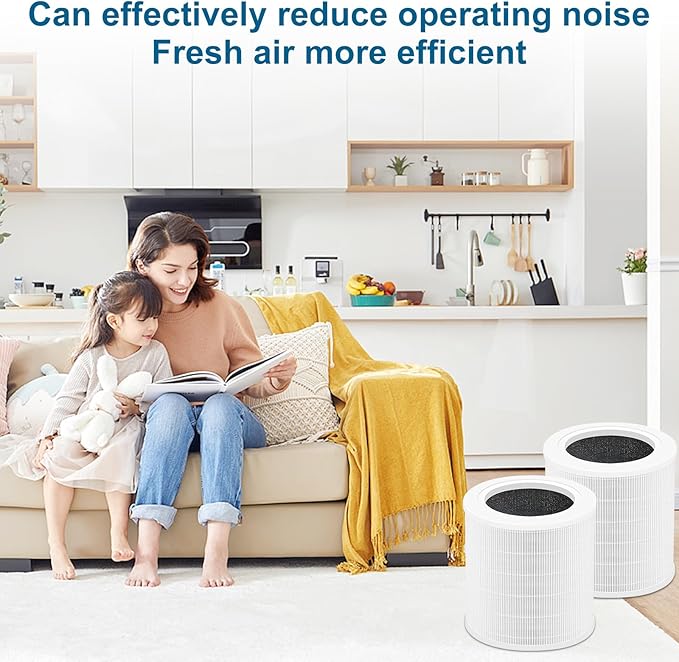 2 Pack A2001 Replacement Filter,Efficiency 3-In-1, H13 True, Compatible with 2001 air puri-fier filter replacement,Compared to Part NO#AF-2001 h13 filter replacement,Compatible with A2001 Filter
