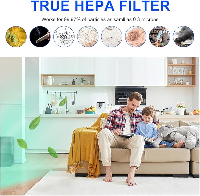 Replacement H13 HEPA Filter Compatible with Happi KJ500 Our Air Purifier, 4-Stage Filtration Activated carbon, 1-Pack