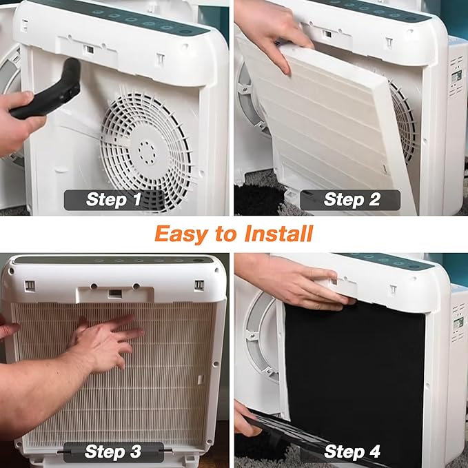 2 Pack AP-1512HH Replacement Filter for Coway Airmega Filter AP-1512HH 200M Coway Air Purifiers by Blutoget - AP-1512HH-FP AP-1518R AP-1519P-2 HEPA Filters and 6 Carbon Filters-Part #3304899