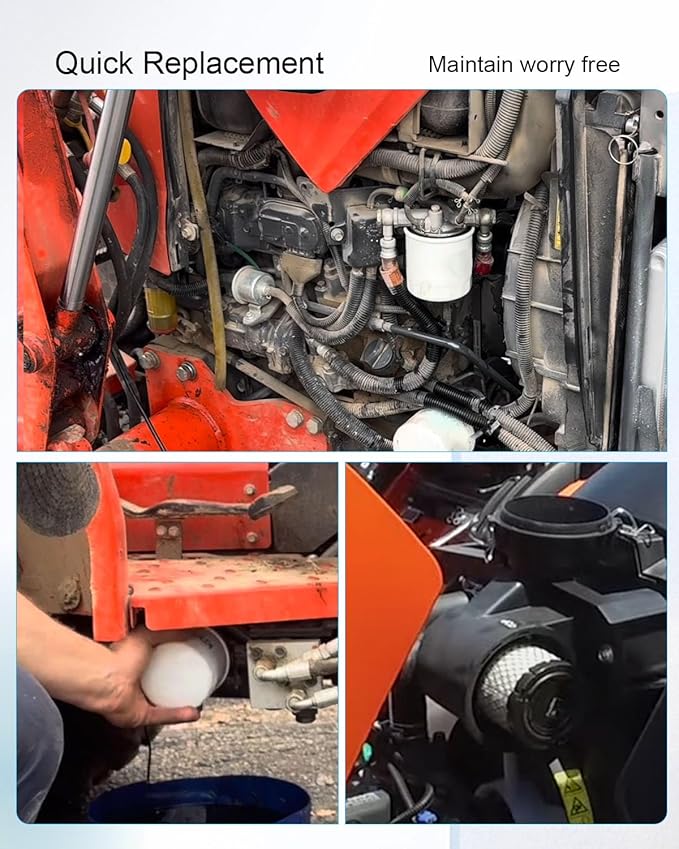 Filter Kit Fit for Kubota L3301HST & L3901HST with D1803 Engine Replace TC620-93230 HH164-32430 TC422-82620 HHK70-14070 1J800-43170 1G311-43380