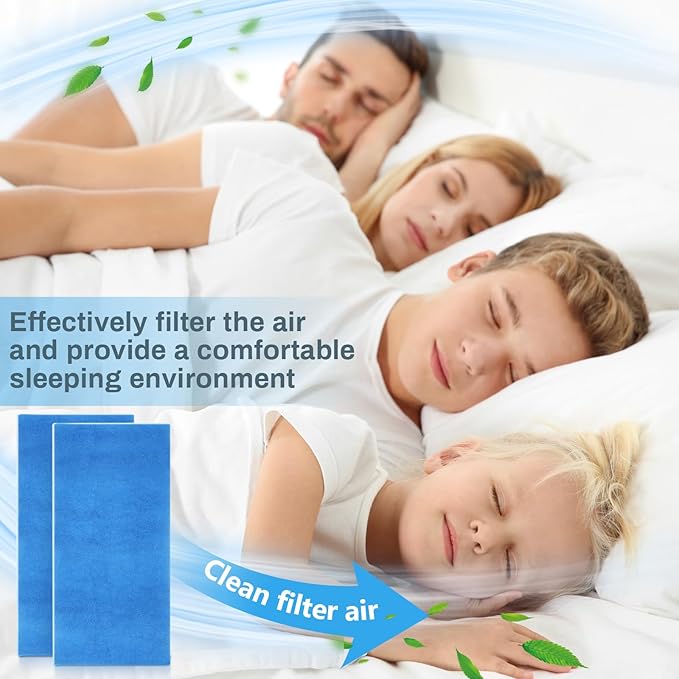 4 Pcs Filters Replacement Pads 10.5 x 21.75 Inches Replacement Filter Pads (Blue White)