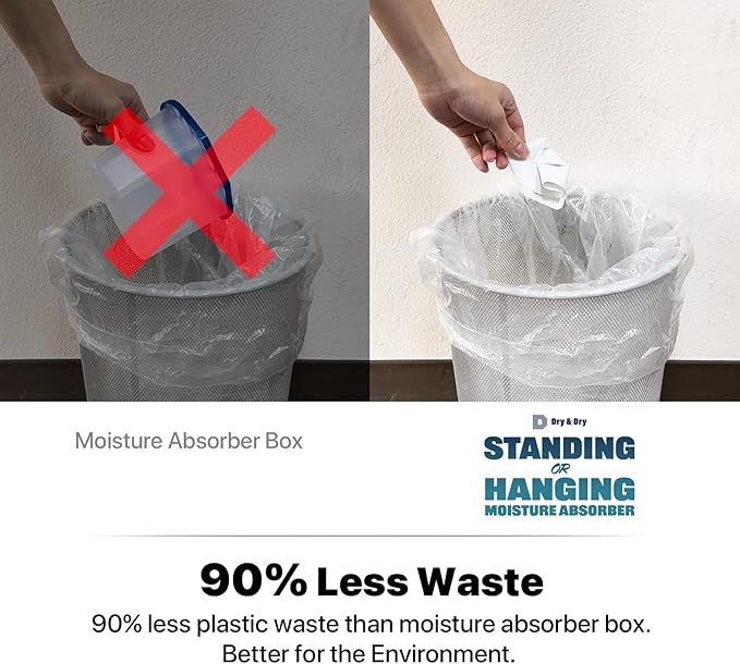 Dry & Dry 2 Packs Standing Moisture Absorbers to Control Excess Moisture for Basements, Closets, Bathrooms, Laundry Rooms - Moisture Absorbers Moisture Absorbers