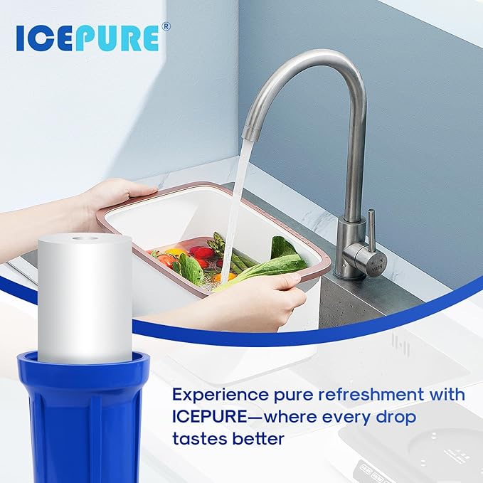 ICEPURE 5 Micron 20" x 4.5" Whole House Sediment Home Water Filter Replacement Cartridge, Compatible with SP-DD-5005-20BB, FPMB5-20, AP810-2, 155358-43, SDC-45-2005, 2PP20BB1M, P5-20, FP25B, 2 Pack