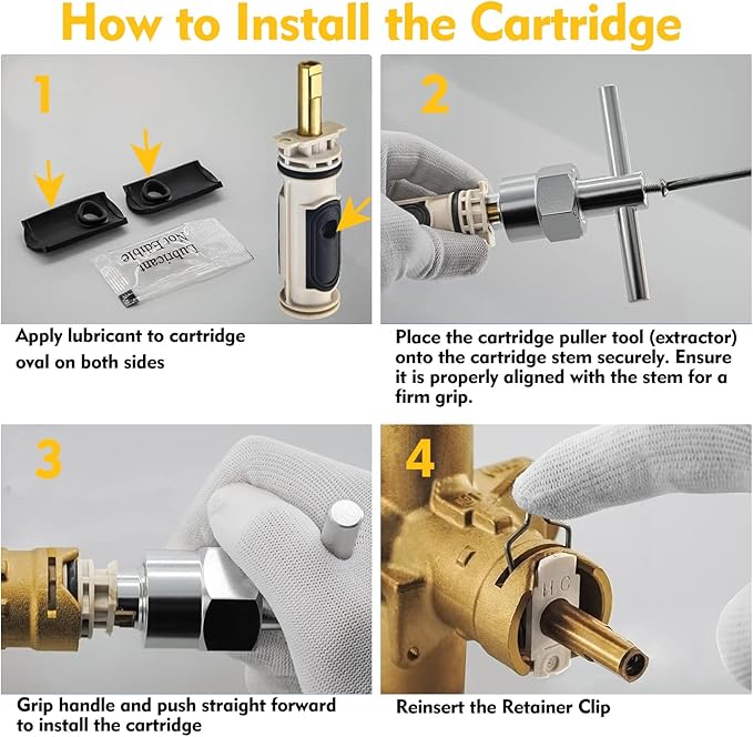 1222 Replacement Cartridge for Moen, (Set of 2)Compatible with Moen One Hanlde Posi Temp Faucet, Bathtub Shower Valve Parts