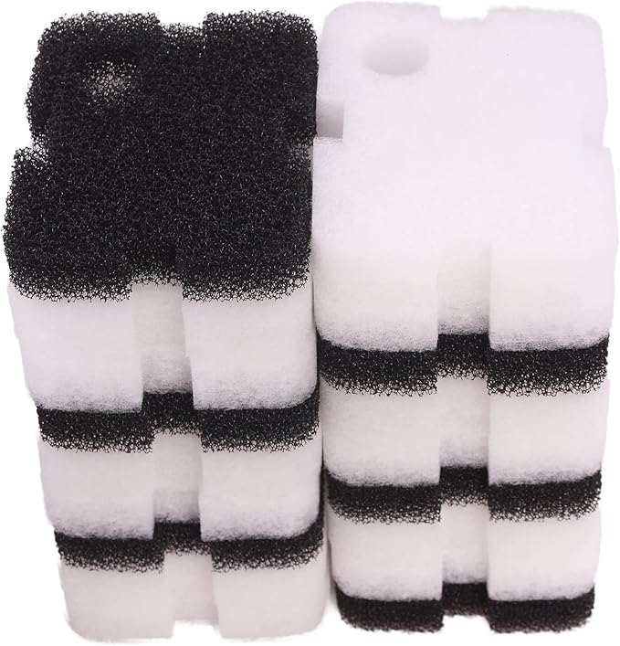 Replacement Filter Foam Bio-Floss Set Compatible with Cascade 500 GPH Canister Filter (12x Floss Pad, 6X Bio Sponge)
