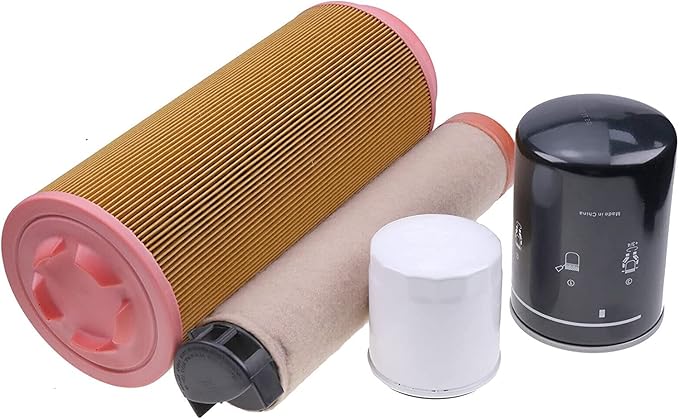 Solarhome Maintenance Filter Kit 1911112002 1911112001 K1C02032430 K1J30143170 Compatible with Takeuchi TL8 with Kubota V3307 Engine