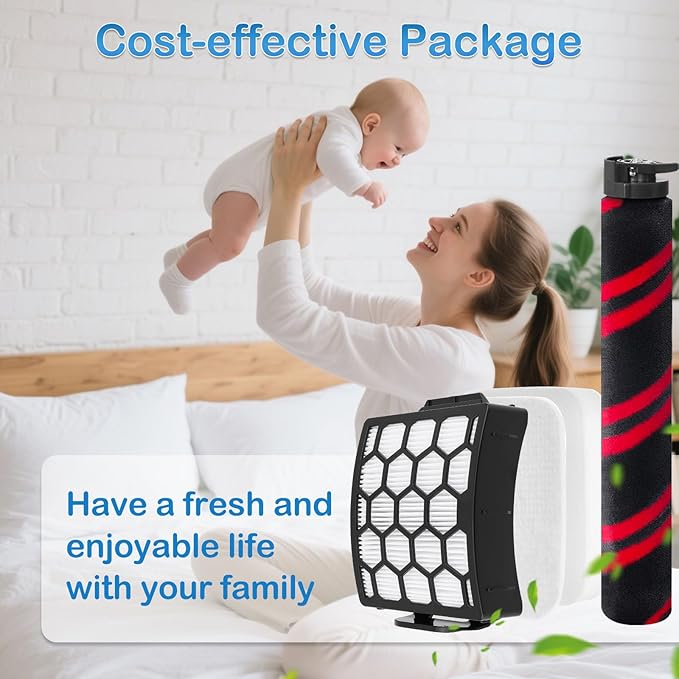 LA700 LA702 Brush Roller Filter Replacement Compatible with Shark Rotator Lift-Away Duo Clean PowerFins LA702 LA700 Upright Vacuum Cleaner Accessories Parts 1539FC3000 XHF320 XFFK320