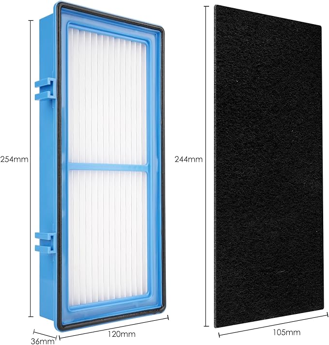 (12 Pack) AER1 Filter 4 HEPA Filters + 8 Carbon Booster Filters Compatible With Holmes AER1 Type Total Air Filter, HAPF30AT And HAP242-NUC, Replacement HEPA Filter Kit