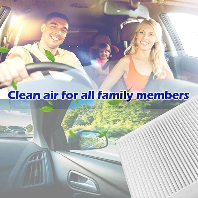 BW450 Cabin Air Filter for GLADIATOR (2020-2022), WRANGLER (2018-2022), Replacement for CAF10022P, 68301863AA, FDC12450, CAF10022P, CAF10022, WP10371, (1 pack White).