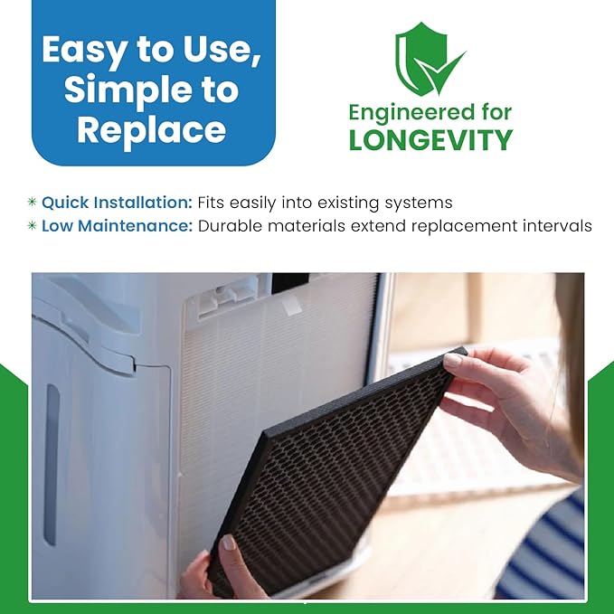 Filter Everything Carbon Replacement Filter Compatible with HAPF60, HAP756, HAP615, HAP726, HAP750, HAP625, HAP725 – 6” x 9.25” x 0.25” – 4 Pack