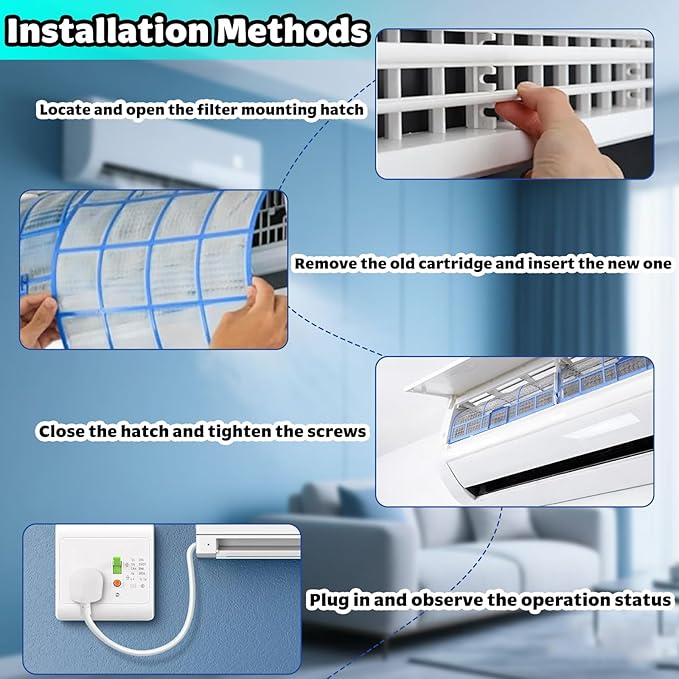 6 Pack Mini Split Air Filter Replacement Compatible With Fujitsu General UTR-FA16 UTR-FA16-2 - Filters Direct Replacement for Your Fujitsu Split System