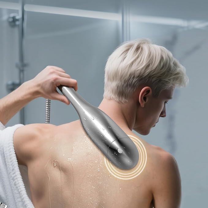 2-in-1 Shower Head with Detachable Massager, High Pressure Shower Heads, 4 Spray & 9 Massage Modes, Handheld Massager for Neck Back Body, Premium Bathroom Upgrade&Home Spa Experience