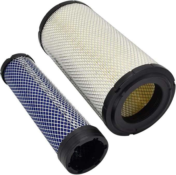 Outer Inner Air Filter Set (2) P828889 P829333 Compatible with John Deere AT171854 AT171853 Caterpillar 110-6326 110-6331 Case 222421A1 222422A1 Wix 46562 46569 Fleetguard AF25557 AF25558