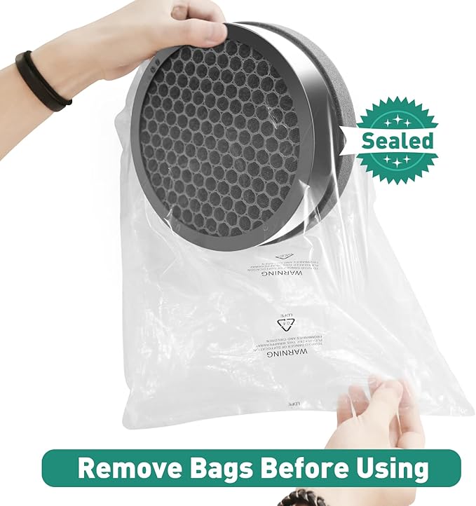 2 Pack LV-H132 Air Purifier Replacement Filter Compatible with LEVOIT LV-H132-RF Air Purifier H13 True HEPA Air Filter Replacement 3-In-1 Filtration System Compatible With LEVOIT LV-H132 Air Purifier