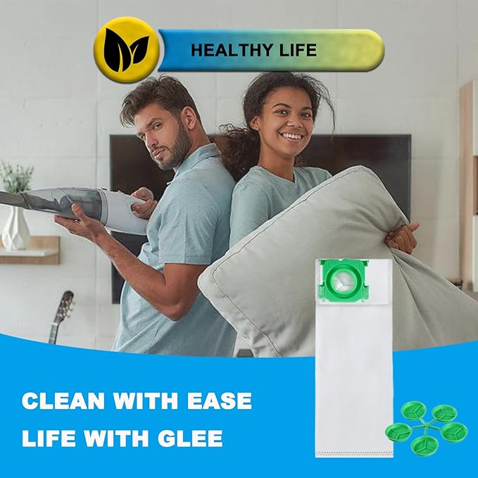 15 PACK 5093AM Vacuum Filter Bags for Sebo C/G/X Series, 300/350 Mechanical, 370 Comfort Upright Vacuum Cleaner & Windsor Sensor S12 S15 XP12 XP15 XP18 SR12 SR15 SR18 Versamatic Plus