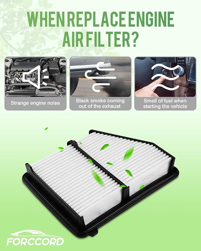 Cabin & Engine Air Filter kit Fit for Honda Civic 2016-2025 2026 2.0L, HR-V 2023-2026 2.0L Activated Carbon Cabin Filter Replacement CF11182 CA12051 Air Filter for My Car Naturally Aspirated