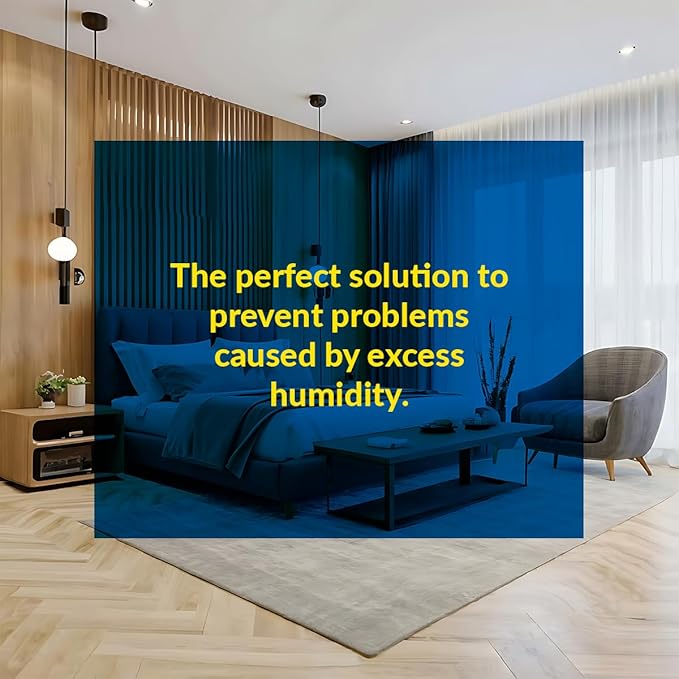 HUMYDRY® - Pack of 6 Premium Dehumidifier Devices with 6 Moisture Absorber Refills - 15.9 oz - Fragrance Free - Ideal for Spaces Up to 200 sq.FT