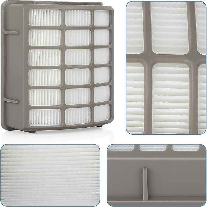 for Shark Navigator Professional NV60 NV70 NV80 Replacement Filter Upright Vacuum, with Shark Powered Lift-Away Corded Vacuum NV71 NVC80C NV90 NV95 UV420 Parts XFF80 XHF80, 8 Foam Felt+ 2 HEPA Filters