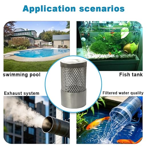 1/2" 304 stainless steel filter head with internal thread diameter of 20mm connected to 1/2" water pipe filter Used to Remove Debris and Reduce Solid Entry(1pcs)