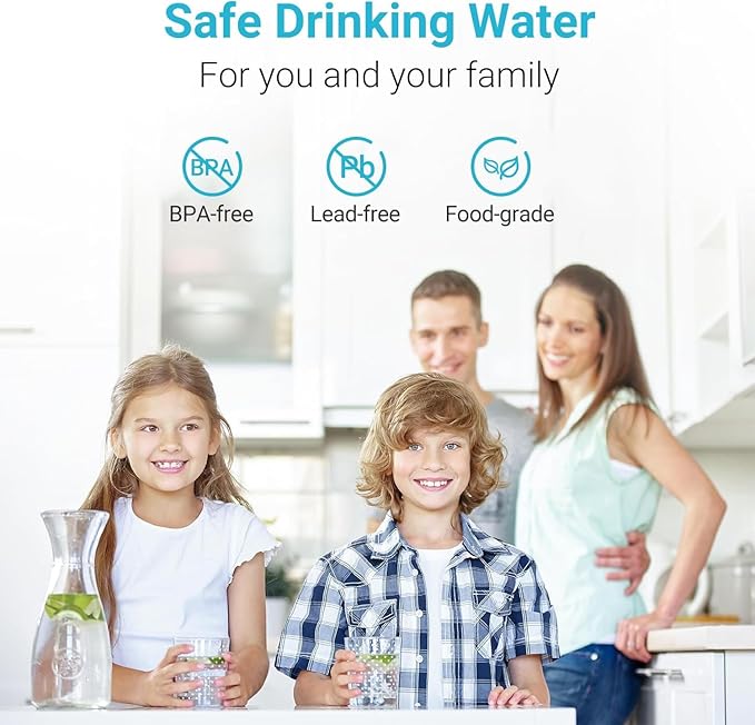 Replacement for All Waterdrop Pitcher and Dispenser Filtration Systems, Fits Waterdrop WD-PF-01A Plus, Reduces PFAS, PFOA/PFOS, Chlorine, Last Up to 200 Gallons (Pack of 6), AQUA CREST