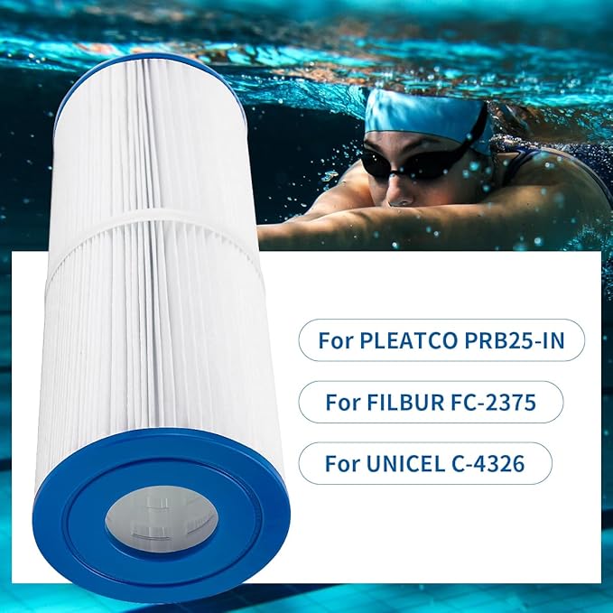 WuYan Replacement Spa Filter PRB25-IN, for Unicel C-4326,Filbur FC-2375,Guardian 413-106,FC-2370, 3005845, 17-2327, 100586, 33521, 25392, 817-2500 Hot Tub Filter