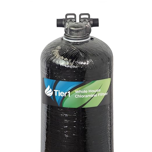 Tier1 Whole House Chloramine Filter | 900,000 Gallon Capacity, 8-9 Year Life | Pre-Filled Carbon Tank with 1.5 Cubic feet of Premium Catalytic Granular Activated Carbon | Home Water Filtration System