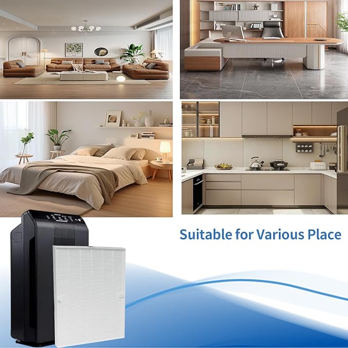 115115 Replacement Filter for Winix Plasmawave C535,5300,5300-2,6300,6300-2,P300,AM90,C909,9800,9000,5000,5000B Air Purifier,2 set True HEPA Size.2 HEPA +12 Carbon Filters.