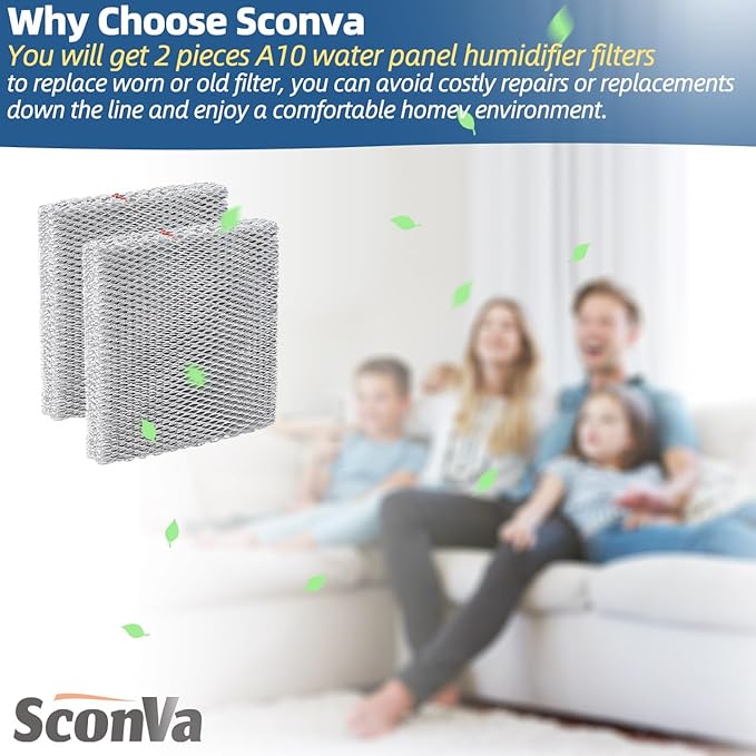 10 Humidifier Filter Water Panel Replacement for Aprilaire Whole House Humidifier Pad Filters Models 110, 220, 500, 500A, 500M, 550, 550A, 558 Humidifier Wicks Parts & Accessories (Pack of 2)