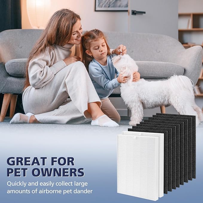 C545 HEPA Replacement Filter S Compatible with Winix C545 Air Purifier, Replaces Part 1712-0096-00 and 2522-0058-00, 1 HEPA Filter + 4 Activated Carbon Filters, 1 Pack