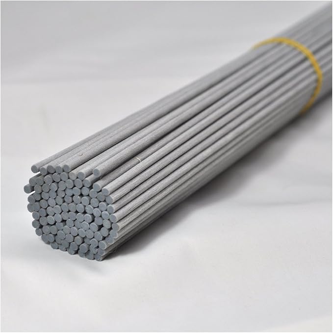 100 Pieces Fiber Reed Diffuser Replacement Refill Sticks (10" x 3mm, Gray)