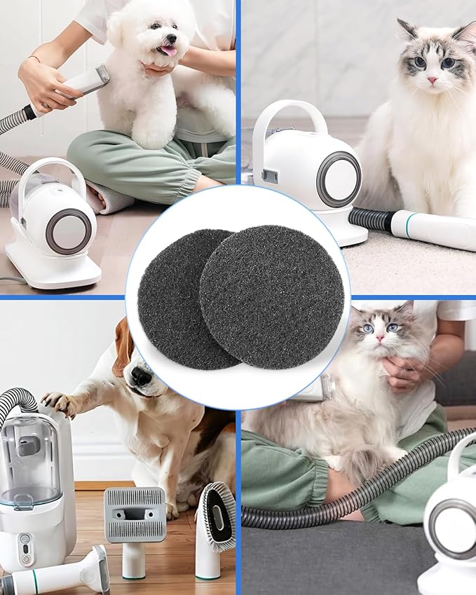 10Pcs Hepa Filter Sponge Replacement Accessories Fit for Neabot//Neakasa P1 Pro Pet Grooming Kit & Vacuum 3.74inch Diameter Circle