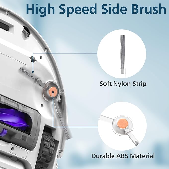 Replacement Parts Accessories Compatible with Narwal Freo X Plus/Freo X Ultra Vacuum Cleaner 1 Roller Brush & Cleaning Brush,2 HEPA Fil-ters, 2 Dust Bags, 4 Mop Pads, 6 Side Brushes, 16 Pack